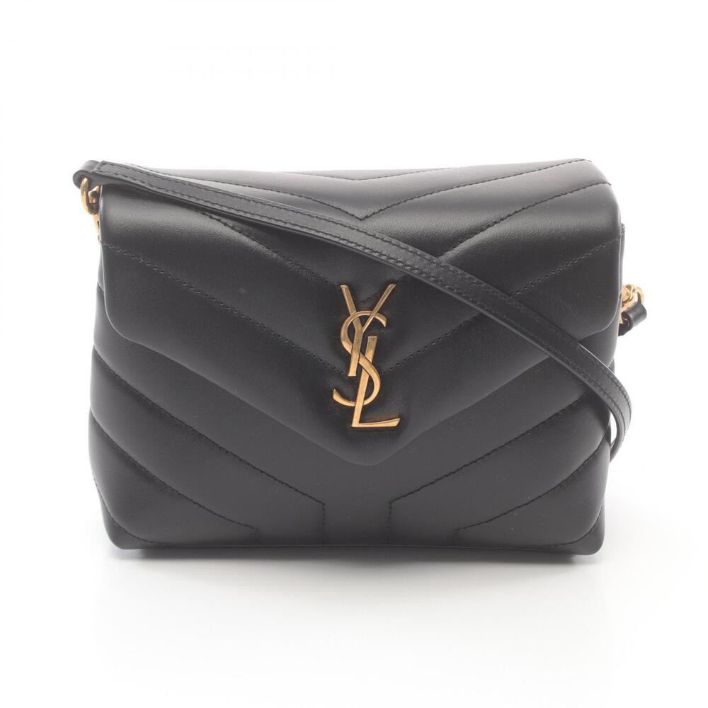 Saint Laurent Paris LOULOU TOY Shoulder Bag Leather Black